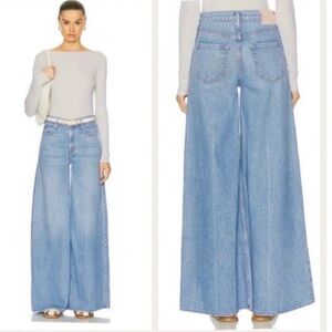 Mother Snacks The Slung Sugar Cone Sneak Wide Leg Jeans All You Can Eat Sz 30
